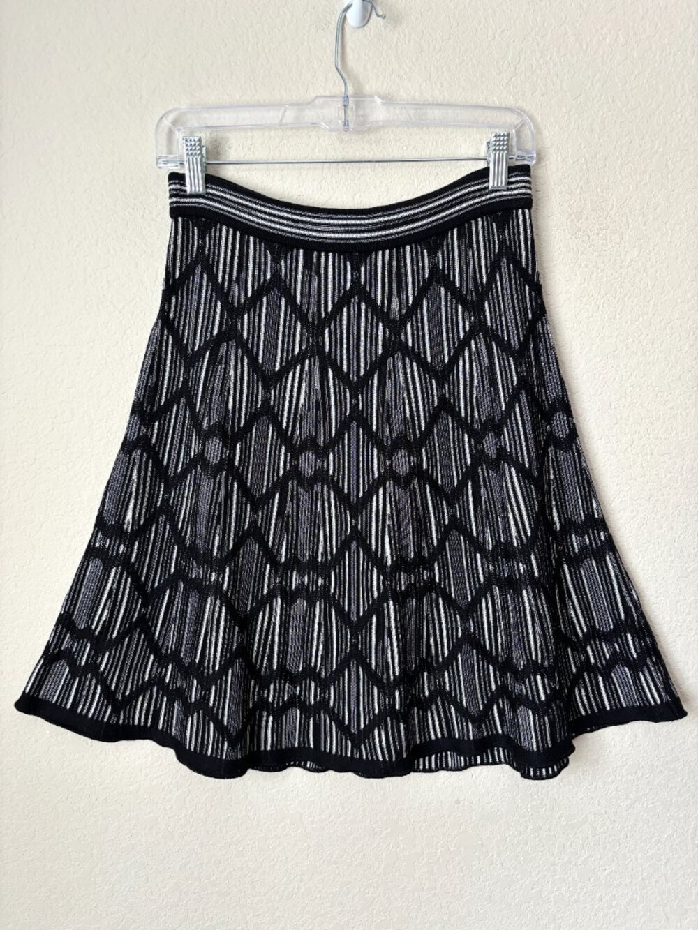 M Missoni Classic Knit Elastic Waist Skirt